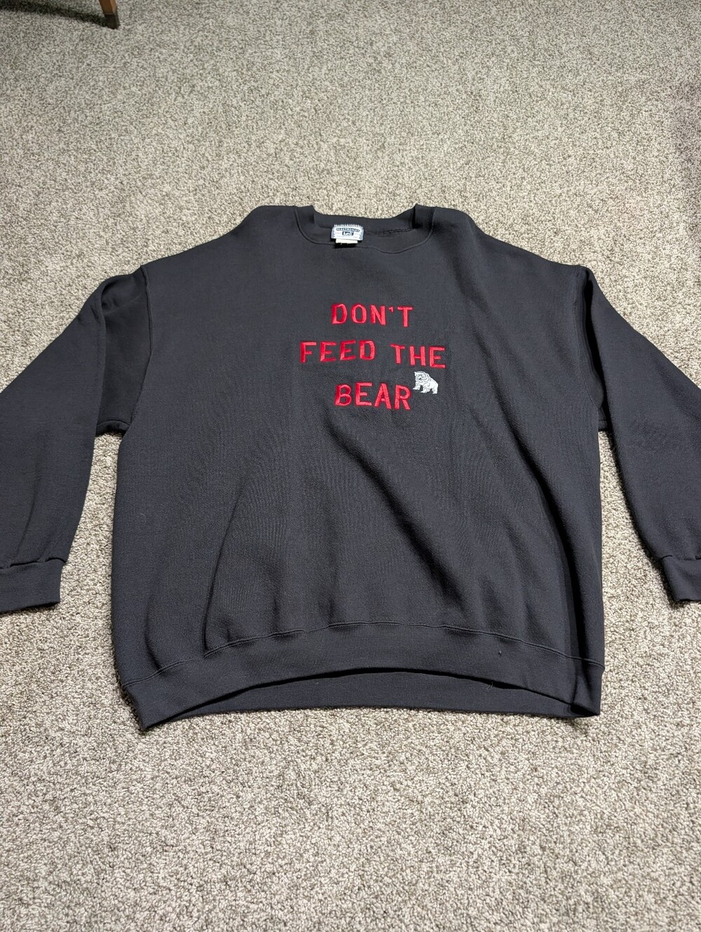 Lee Heavyweight Don't Feed The Bear Made In USA Size 3XL Crew Neck Sweatshirt